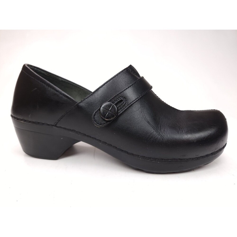 Dansko Womens Solstice Clog Profession Leather Shoes Black Size 40 US 9.5-10